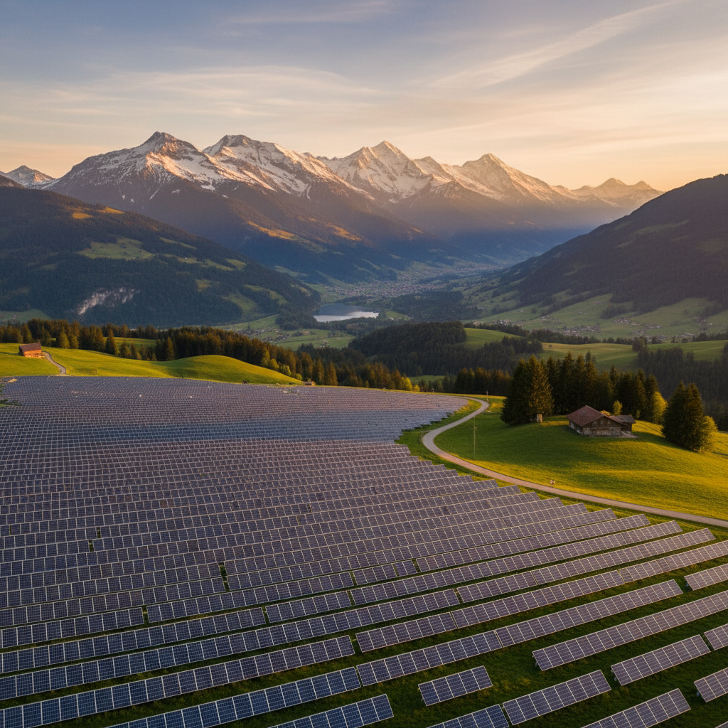 Photovoltaik-Module bei Sonnenschein